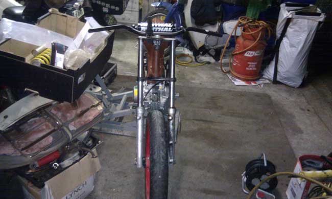 Front swing arm mockup